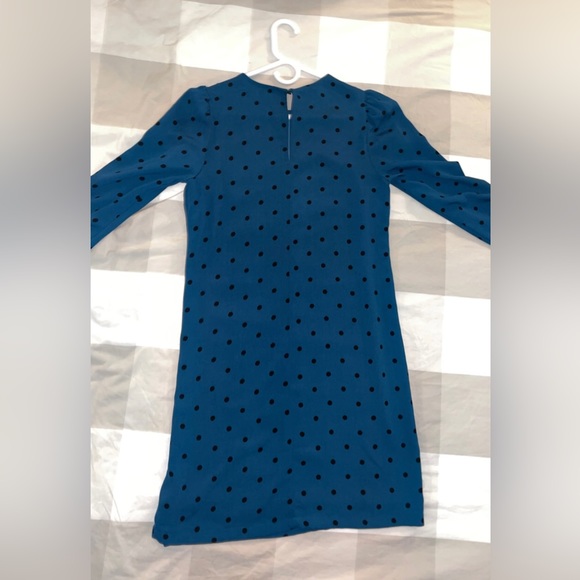 Old Navy | Teal Polka Dot Shift Dress | XS | Worn once - Picture 2 of 4